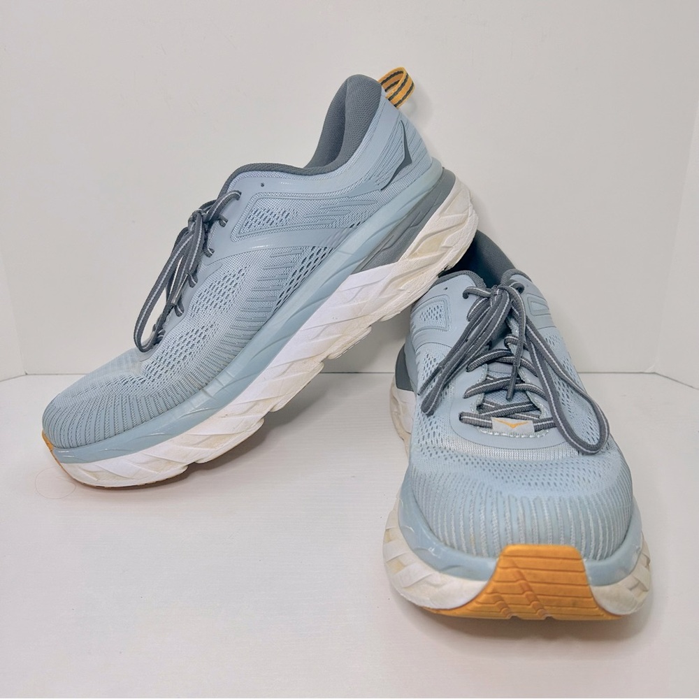 Hoka One One Bondi 7 Blue Fog Tennis Shoe Sneakers Size 11
